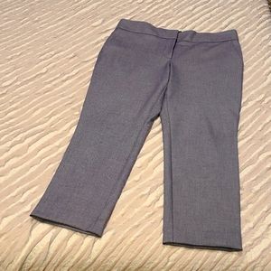 LOFT ankle pant. Size 10P. Navy/white.